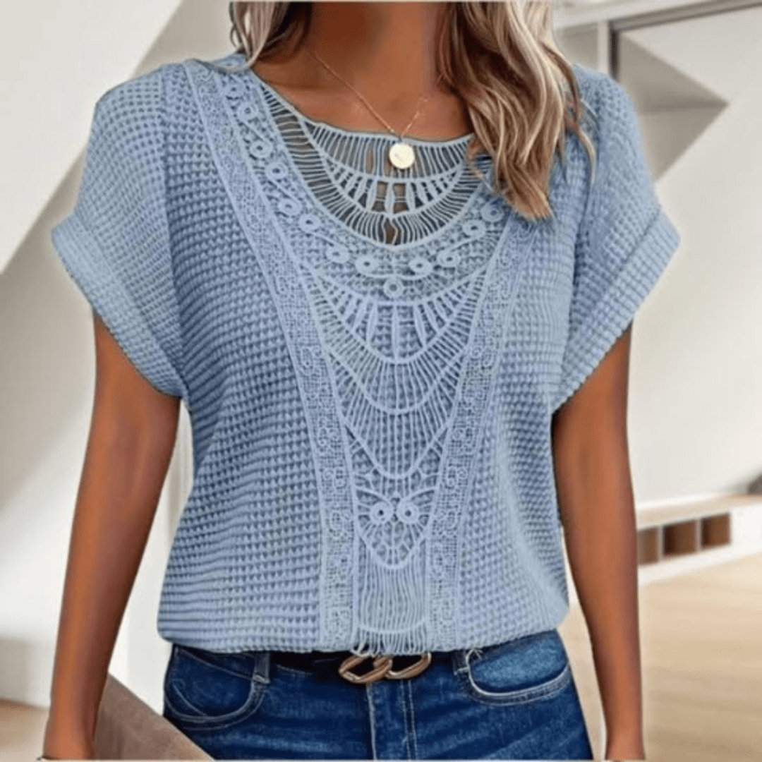 Karin™ | Elegant bluse i Ibiza-stil