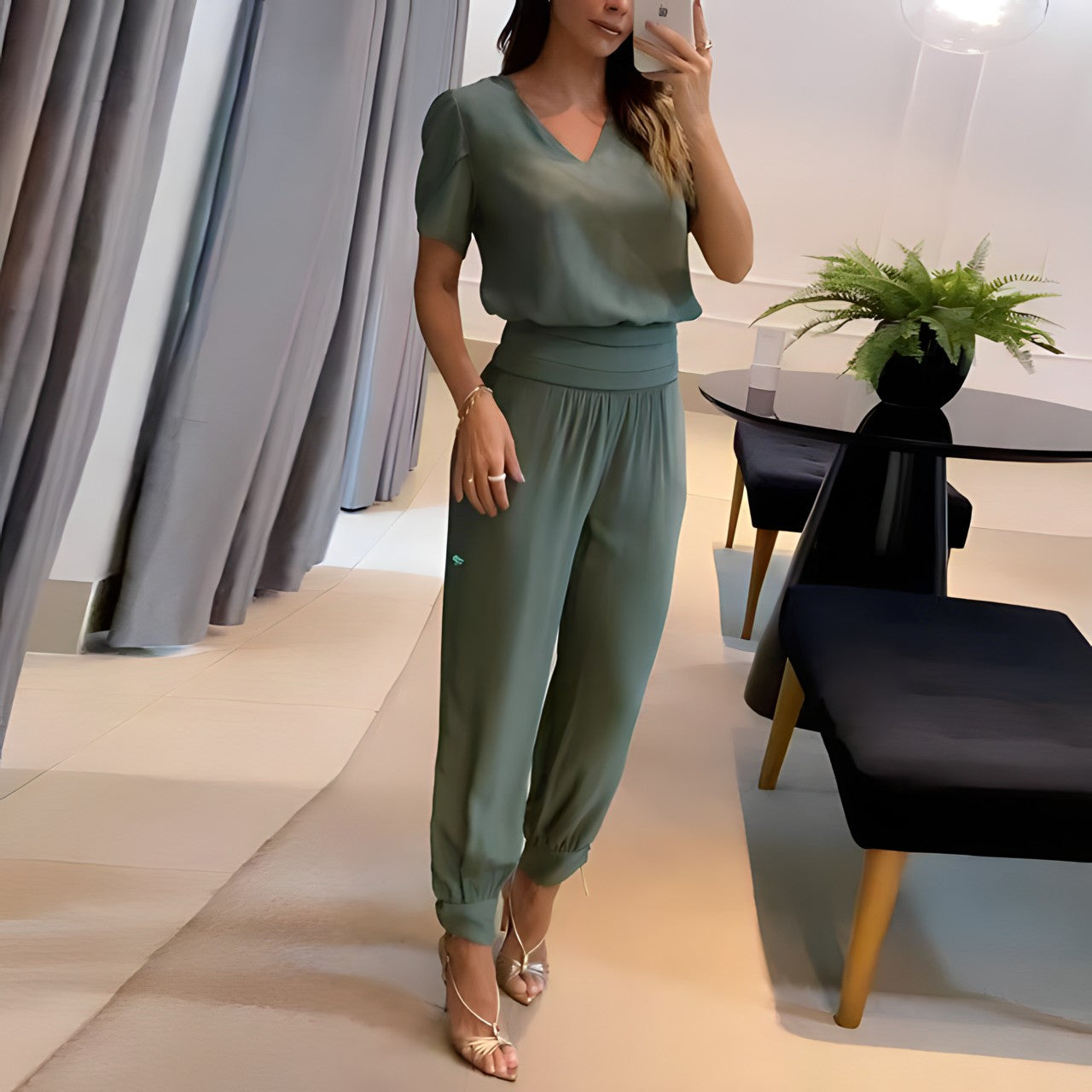 Mila™ - Trendy bluse og bukseantrekk