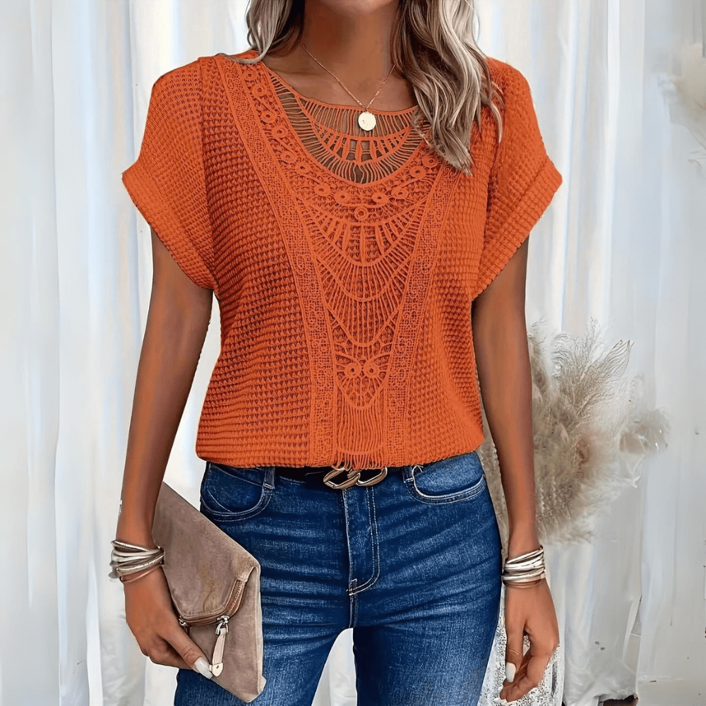 Karin™ | Elegant bluse i Ibiza-stil