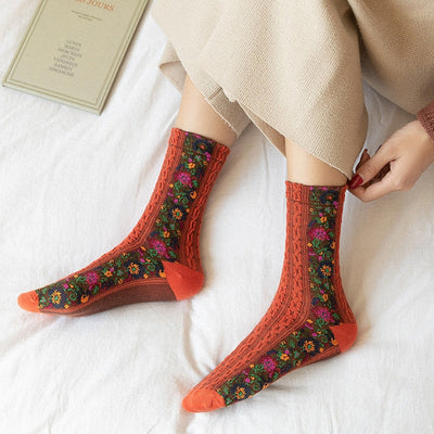LuxeSock - Fuktabsorberende Blomstersokker