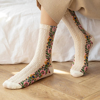 LuxeSock - Fuktabsorberende Blomstersokker