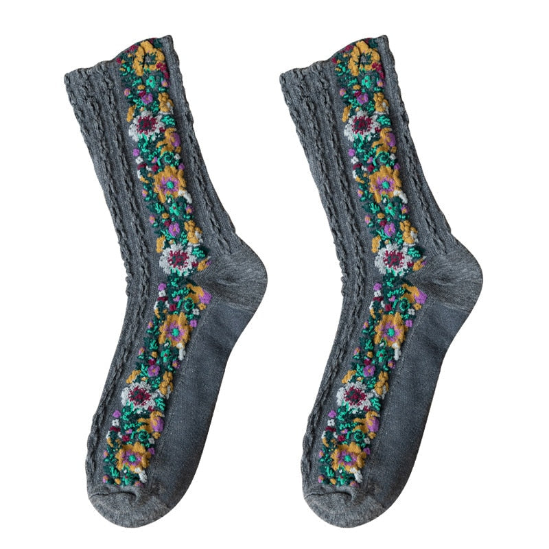 LuxeSock - Fuktabsorberende Blomstersokker