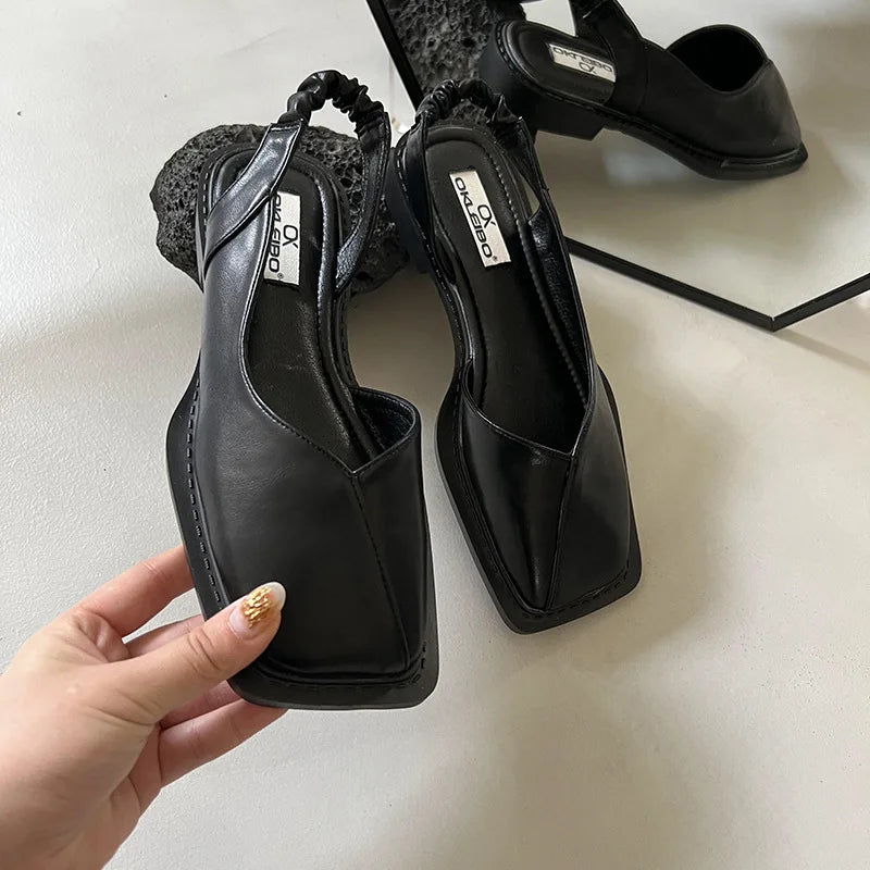 Lidia™ | Slingback-sandaler med firkantet tå
