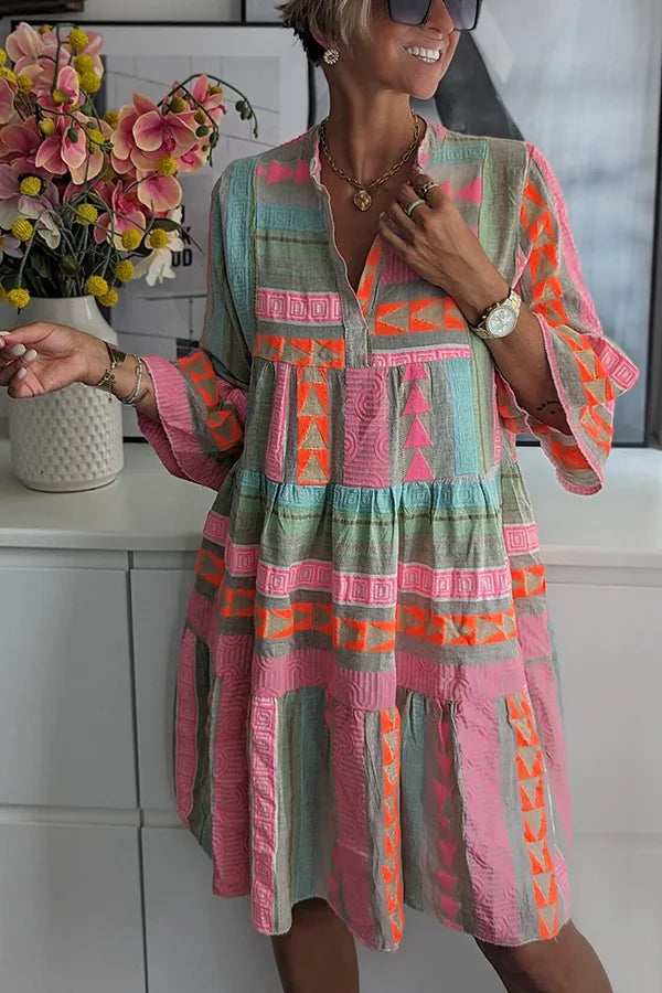 Juliane – Boho-svingkjole med volanger