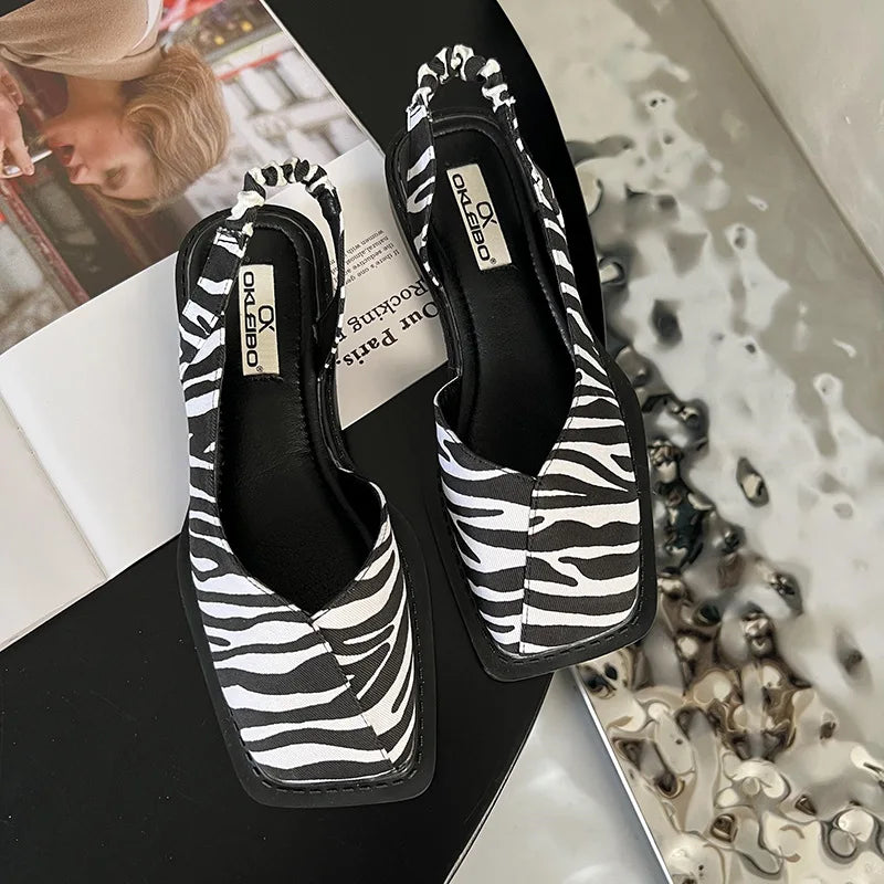 Lidia™ | Slingback-sandaler med firkantet tå