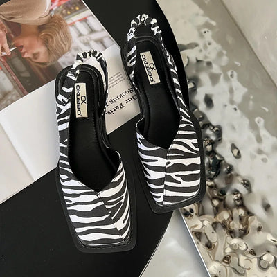 Lidia™ | Slingback-sandaler med firkantet tå