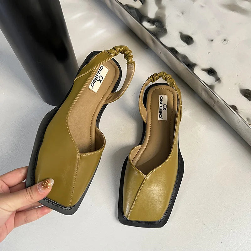 Lidia™ | Slingback-sandaler med firkantet tå