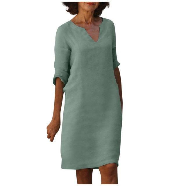 Stephanie™ - Elegant kjole med V-hals