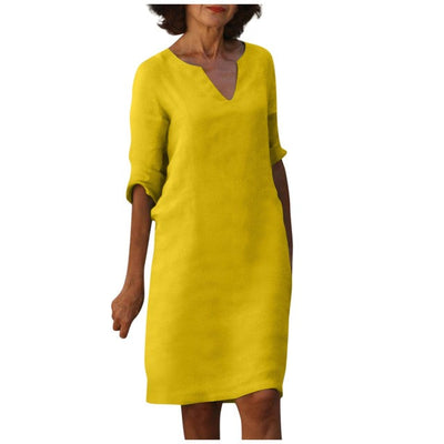 Stephanie™ - Elegant kjole med V-hals