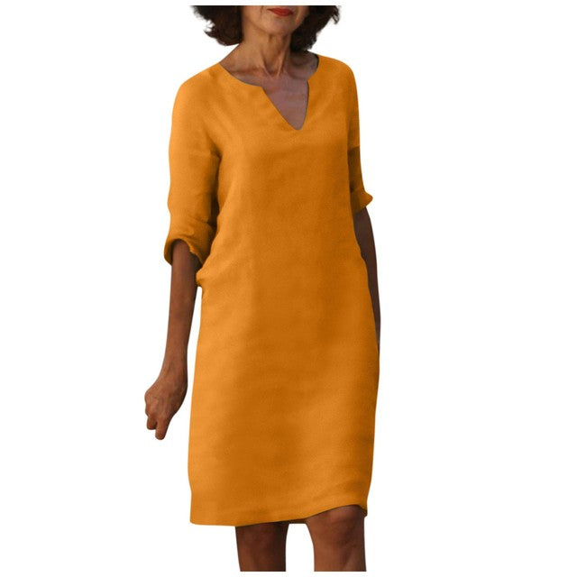 Stephanie™ - Elegant kjole med V-hals