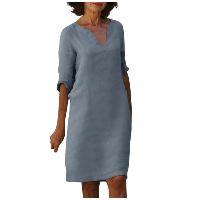 Stephanie™ - Elegant kjole med V-hals
