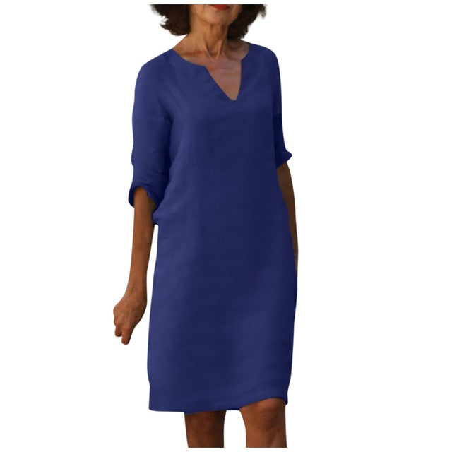 Stephanie™ - Elegant kjole med V-hals