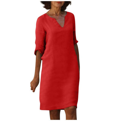 Stephanie™ - Elegant kjole med V-hals