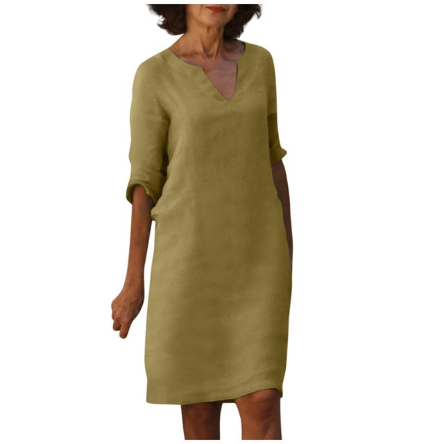 Stephanie™ - Elegant kjole med V-hals