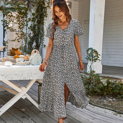 Mariam™ - Blommig Vintageklänning