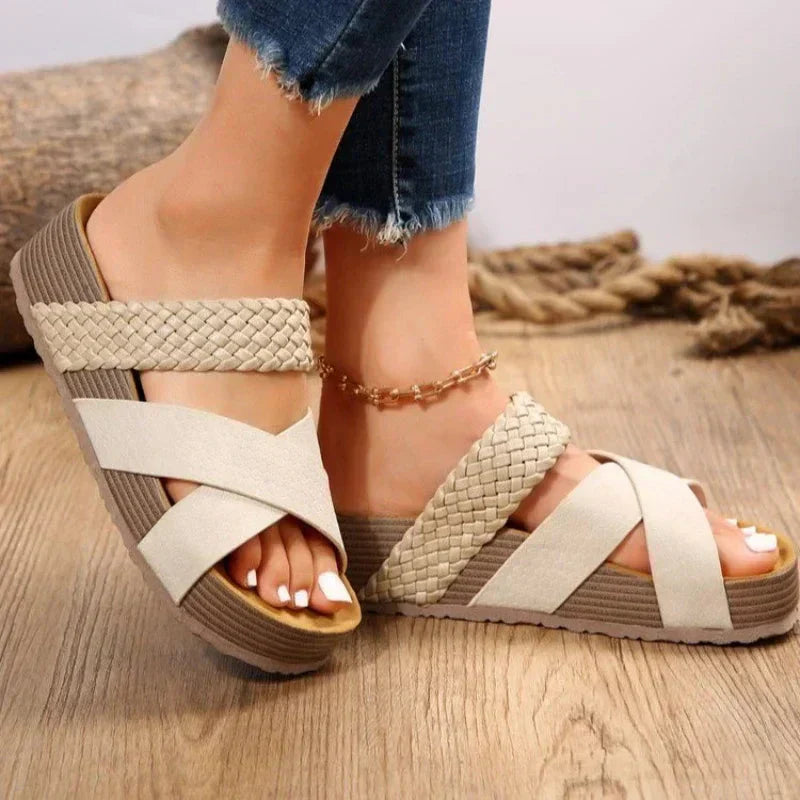 Erika™ – Flettede sandaler med kryssremmer for damer