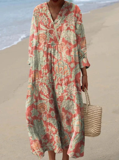 Elin™ – Vintage Blomsterkjole